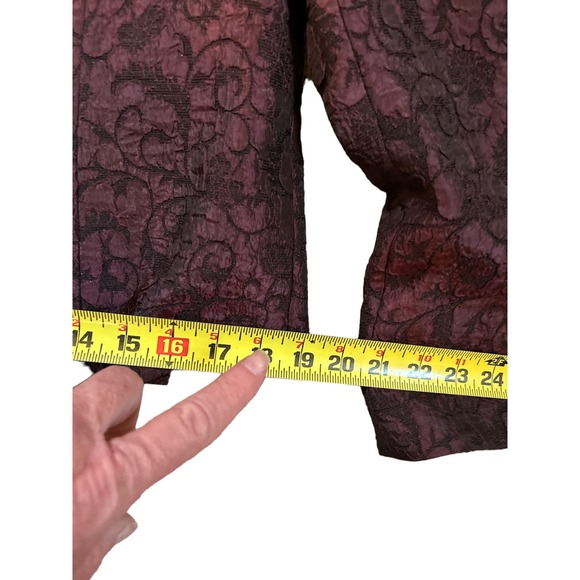 Tahari Arthur S Levine Plum Embellished Blazer Size 12 Work Business - Picture 5 of 6